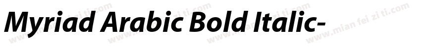 Myriad Arabic Bold Italic字体转换